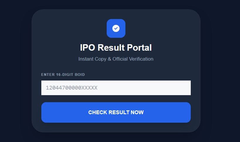 IPO Result Check Nepal using CDSC portal